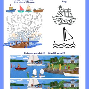 Yhdessä vesille tehtäviä (lapsille) / Tillsammans till sjöss uppgifter (för barnen)